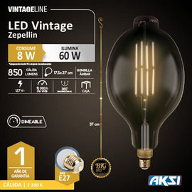 Foco Led 8w Zepellin Dimeable - 0