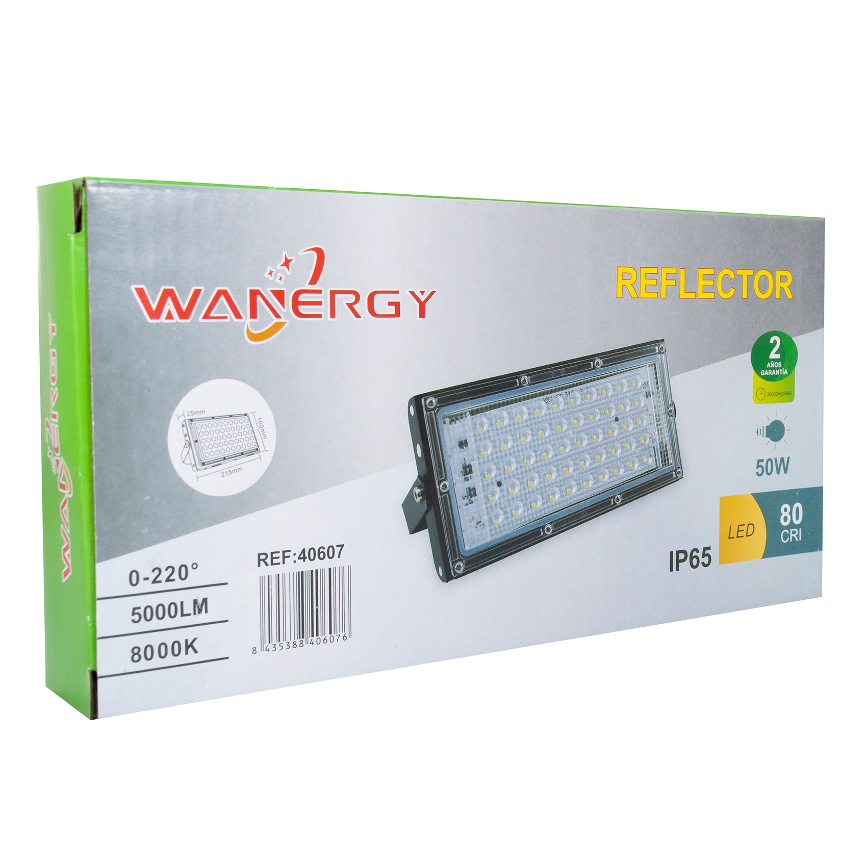 Reflector 50 w Luz Blanca Wanergy