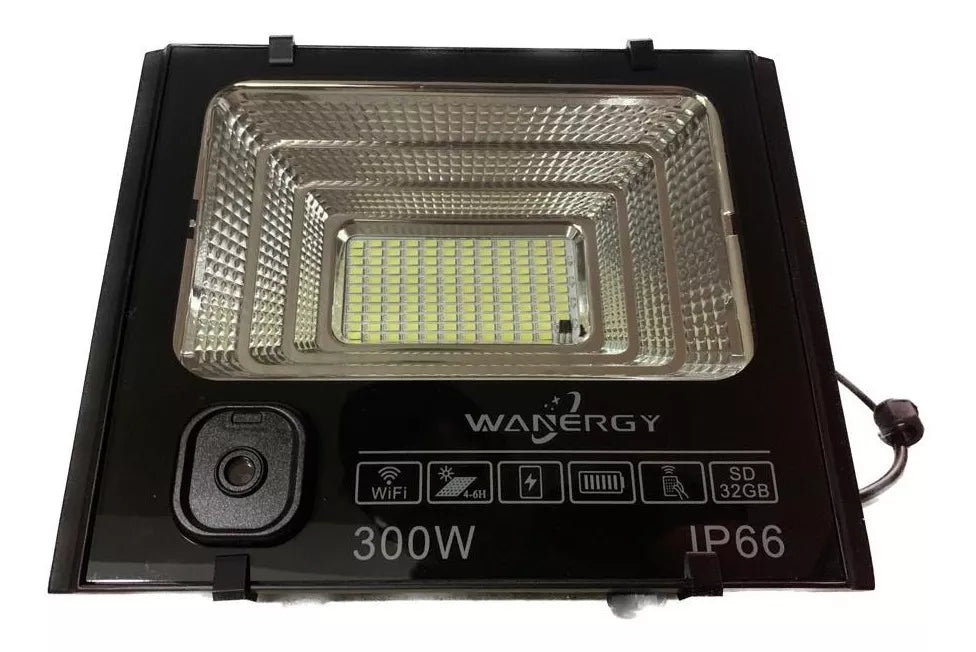 Reflector Led Solar 100 w con Camara Wi Fi Wanergy - 0