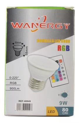 Foco Dicroico RGB 9 W Multicolor - 0