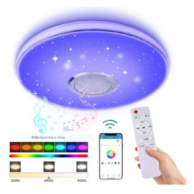 Plafon Led 40 w Inteligente Multicolor Con bocina Lumicraft