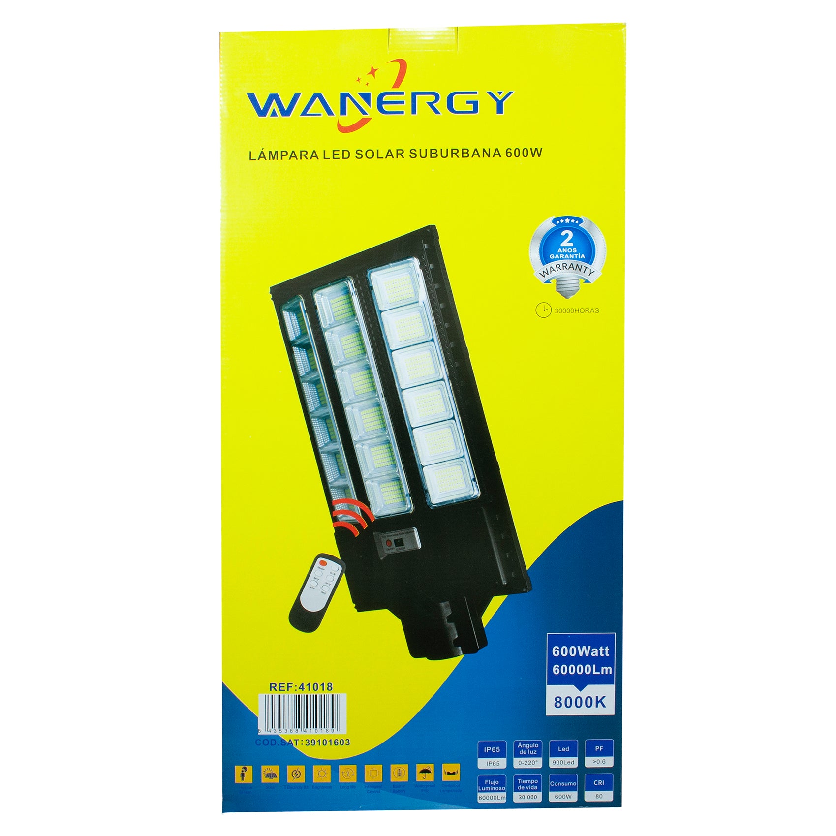 Lampara Suburbana 600w Solar Wanergy - 0