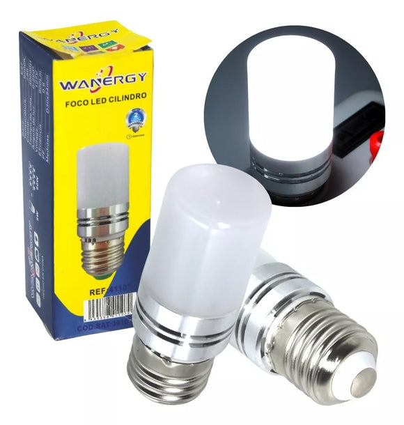 Foco 9w Cilindro Luz Blanca Wanergy