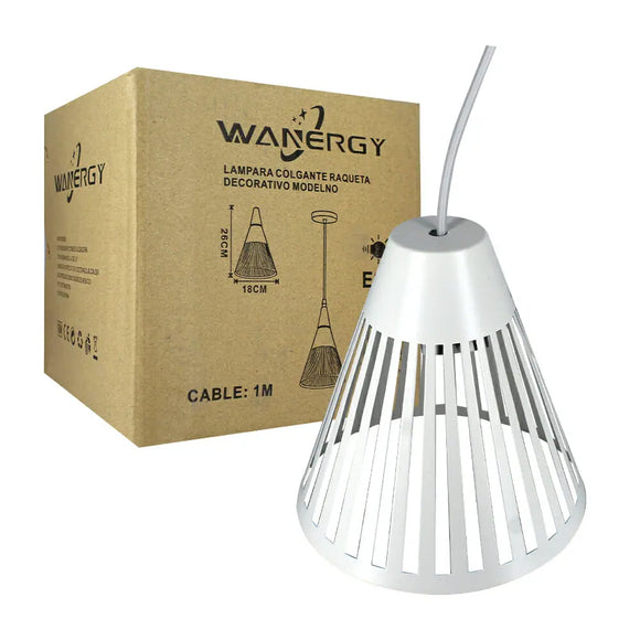 Candil Decorativo Raqueta Blanca Wanergy