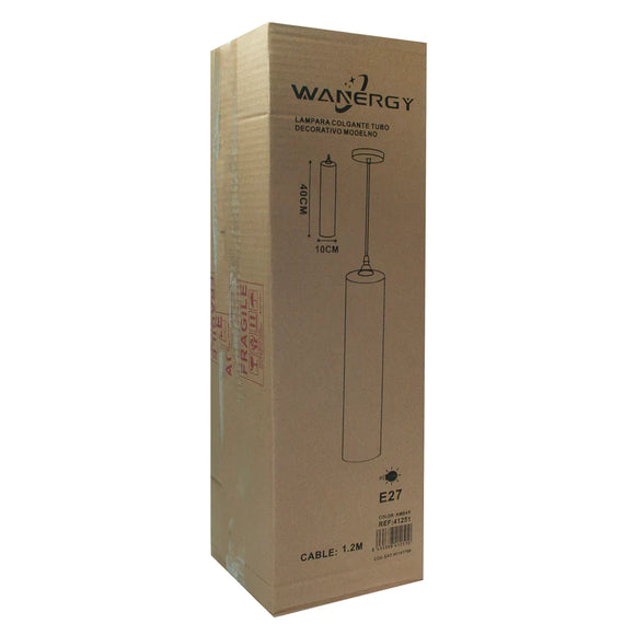 Candil Tubo Moderno Ámbar Wanergy