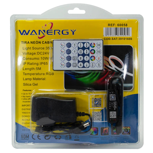 Tira Led Neon Caballo de Troya RGB 5 mts Wanergy