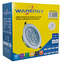 Empotrado 12w Blanco Dirigible calido Wanergy - 0