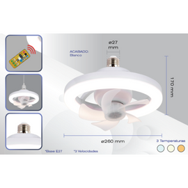 Foco Ventilador Oscilatorio 48w 3 tonos