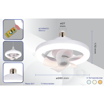 Foco Ventilador Oscilatorio 48w 3 tonos