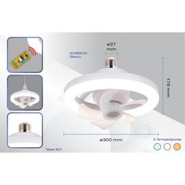 Foco Ventilador Oscilatorio 60 w 3 Tonos
