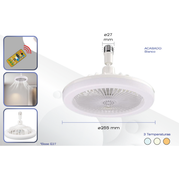 Foco Ventilador Dirigible 3 tonos