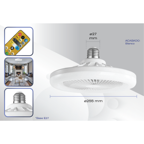 Foco Led Ventilador 30w  Luz Blanca