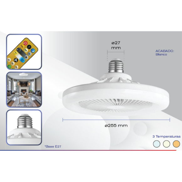 Foco Ventilador 30w 3 Tonos