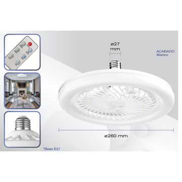 Foco Ventilador con Control Remoto 30w