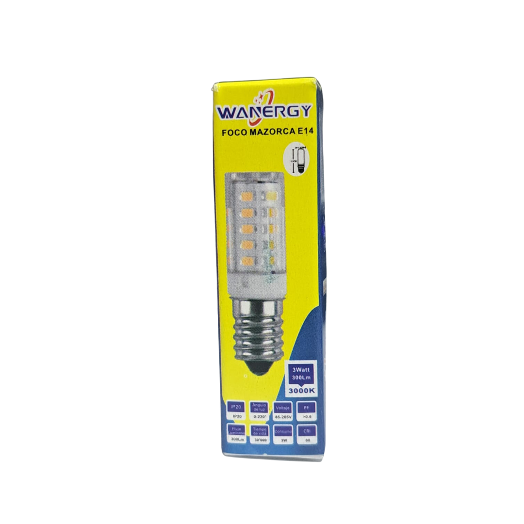 Foco 3w Led E14 Luz Calida Wanergy