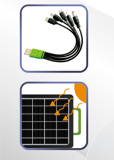 Generador  Solar Recargable Multiconexion 7 w - 0