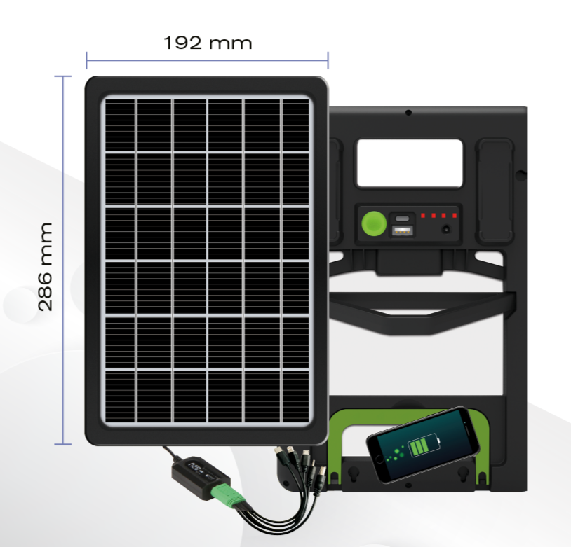 Generador Solar Recargable 15 w - Multiconexión