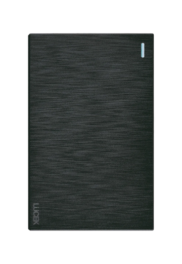 Placa 1 Apagador Sencillo Lucek Flat Negra