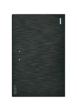 Placa 1 Apagador Escalera Lucek Flat Negra