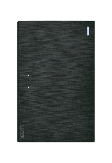 Placa 1 Apagador Escalera Lucek Flat Negra