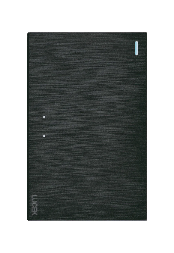 Placa 1 Apagador Escalera Lucek Flat Negra