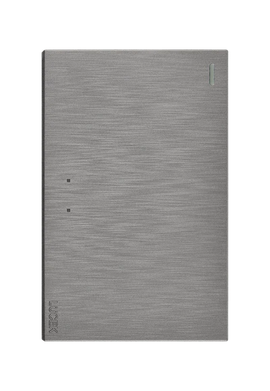 Placa 1 Apagador Escalera Lucek Flat Plata