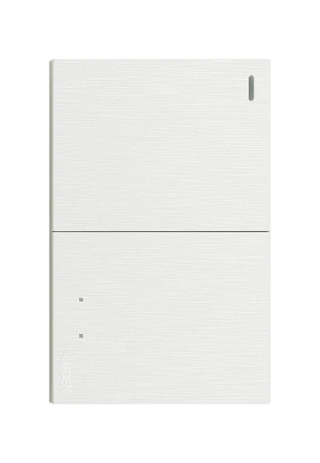 Placa 1 Apagador Sencillo y 1 Apagador escalera Lucek Flat Blanco