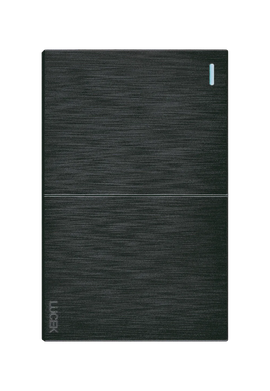 Placa 2 Apagadores Sencillos Lucek Flat Negra