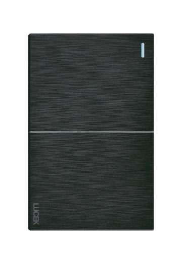 Placa 2 Apagadores Sencillos Lucek Flat Negra