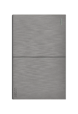 Placa 2 Apagadores Sencillos Lucek Flat Plata