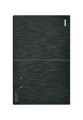 Placa 1 Apagador Sencillo 1 Apagador Escalera Lucek Flat Negra