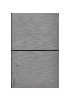 Placa 1 Apagador Sencillo 1 Apagador Escalera Lucek Flat Plata