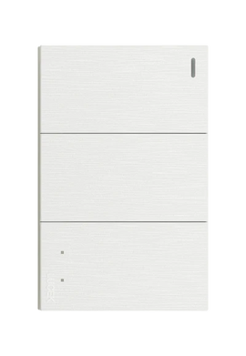 Placa 2 Apagadores Sencillos y 1 Apagador Escalera Lucek Flat Blanco