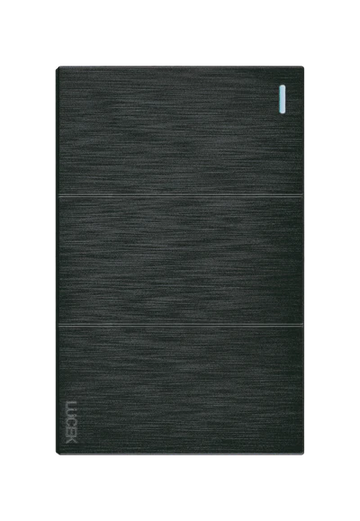 Placa 3 Apagadores Sencillos Lucek Flat Negra