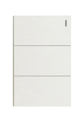 Placa 3 Apagadores Sencillos Lucek Flat Blanco