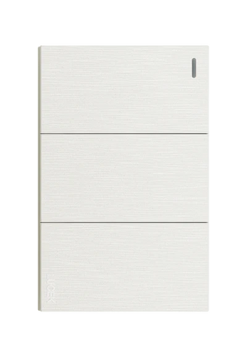 Placa 3 Apagadores Sencillos Lucek Flat Blanco