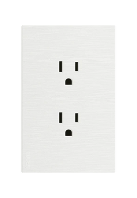 Placa Contacto Duplex Flat Blanca