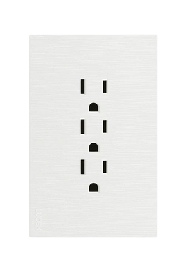 Placa 3 Contactos Lucek Flat Blanco