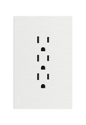 Placa 3 Contactos Lucek Flat Blanco