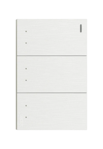 Placa 3 Apagadores Escalera Lucek Flat