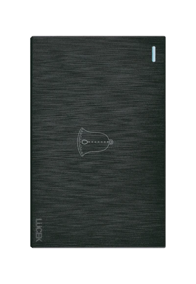 Placa Botón Timbre Lucek Flat Negra