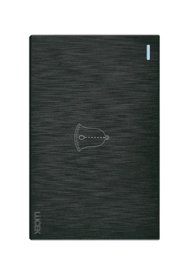 Placa Botón Timbre Lucek Flat Negra