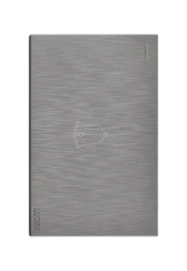 Placa Boton Timbre Lucek Flat Plata