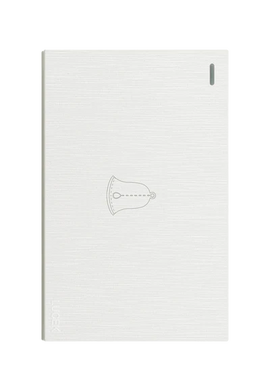 Placa Botón Timbre Lucek Flat Blanca