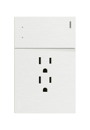 Placa 1 Apagador Escalera 1 Contacto Lucek Flat Blanco