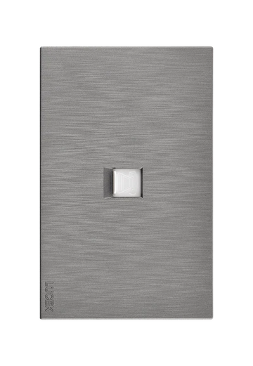 Placa Toma Telefónica Lucek Flat Plata