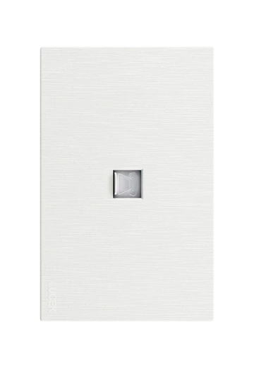 Placa Toma Telefónica Lucek Flat Blanco