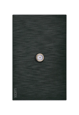 Placa Toma TV Lucek Flat Negra