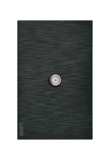 Placa Toma TV Lucek Flat Negra