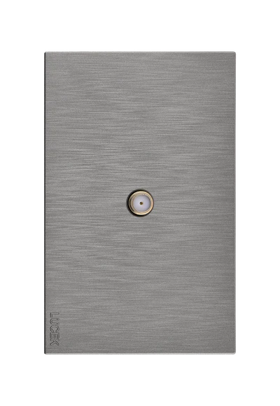 Placa Toma TV Lucek Flat Plata